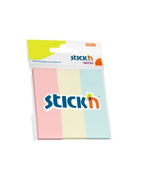 Märkmepaber StickN 21128 76x25mm 3x50L pastell assortii blistris