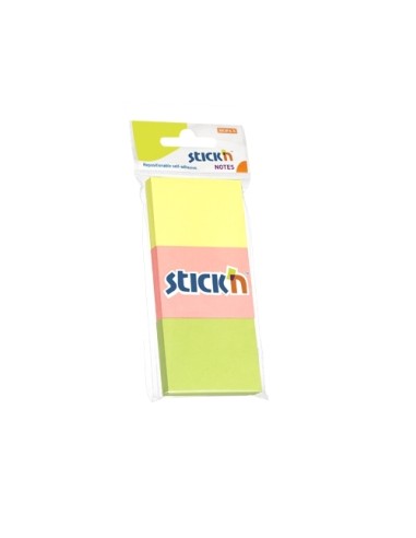 Märkmepaber StickN 21130 38x51mm 3x100L neoon assortii 3tk/pk blistris
