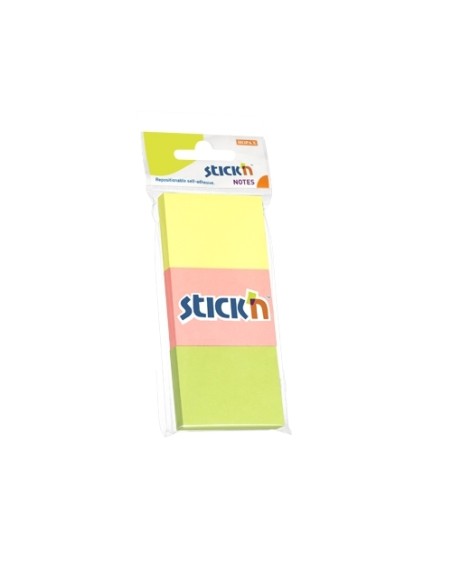 Märkmepaber StickN 21130 38x51mm 3x100L neoon assortii 3tk/pk blistris