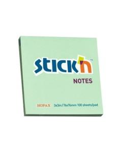 Märkmepaber StickN 21150 76x76mm 100L roheline
