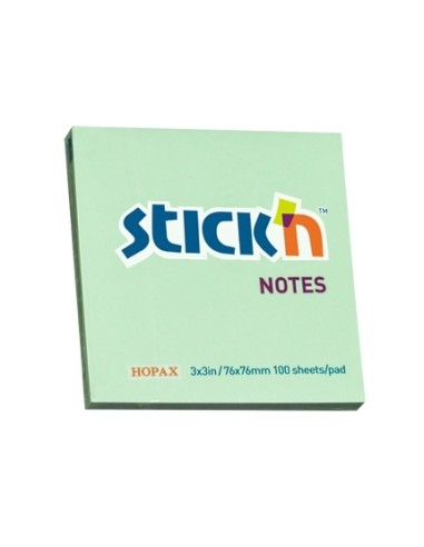 Märkmepaber StickN 21150 76x76mm 100L roheline