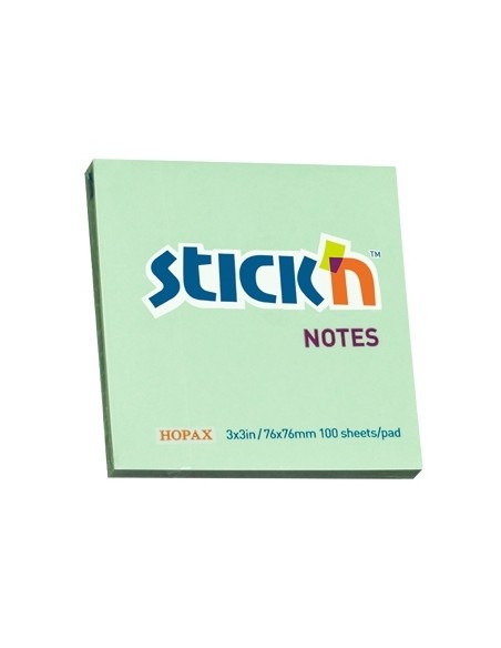Märkmepaber StickN 21150 76x76mm 100L roheline