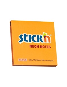 Märkmepaber StickN 21164 76x76mm 100L neoon oranz