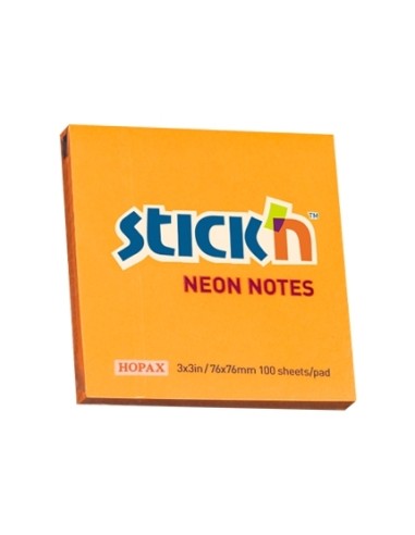 Märkmepaber StickN 21164 76x76mm 100L neoon oranz