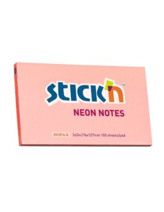 Märkmepaber StickN 21170 76x127mm 100L neoon roosa