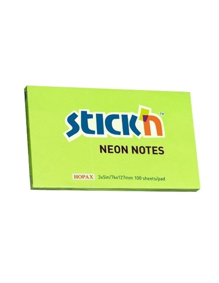 Märkmepaber StickN 21171 76x127mm 100L neoon lime