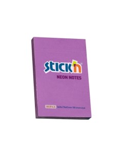 Märkmepaber StickN 21208 51x76mm 100L neoon lilla