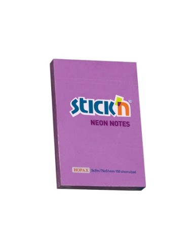 Märkmepaber StickN 21208 51x76mm 100L neoon lilla