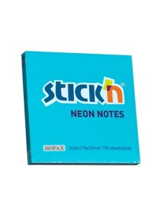 Märkmepaber StickN 21209 76x76mm 100L neoon sinine