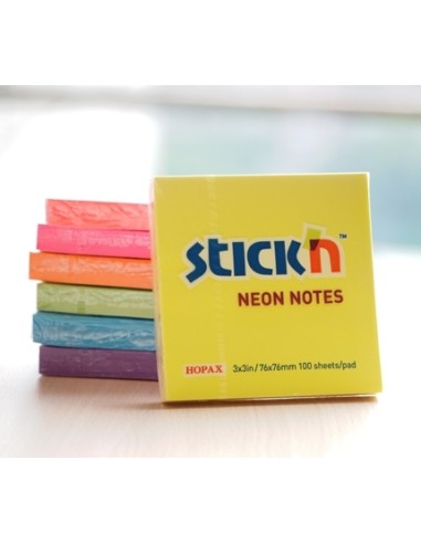 Märkmepaber StickN 21209 76x76mm 100L neoon sinine