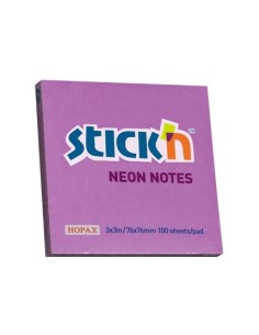 Märkmepaber StickN 21210 76x76mm 100L neoon lilla