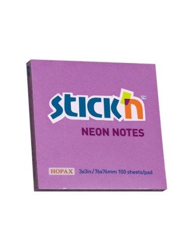 Märkmepaber StickN 21210 76x76mm 100L neoon lilla
