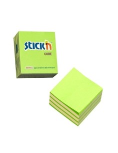 Märkmekuup StickN 21339 kaks värvi 51x51mm 250L neoonroheline