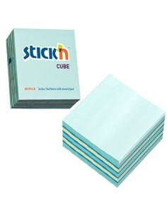 Märkmekuup StickN 21340 kaks värvi 76x76mm 400L neoonsinine