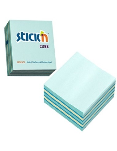 Märkmekuup StickN 21340 kaks värvi 76x76mm 400L neoonsinine