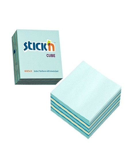 Sticky note Stick´N 21340 two colors 76x76mm400sh neonblue