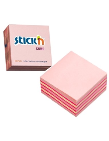 Sticky note Stick´N 21341 two colors 76x76mm400sh neonmagenta