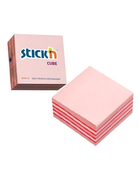 Sticky note Stick´N 21341 two colors 76x76mm400sh neonmagenta