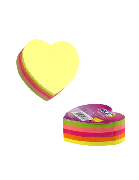 Sticky note Stick´N 21356 64x67mm heart 250sh, neoncolors