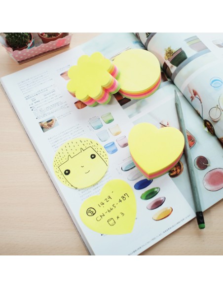 Sticky note Stick´N 21356 64x67mm heart 250sh, neoncolors