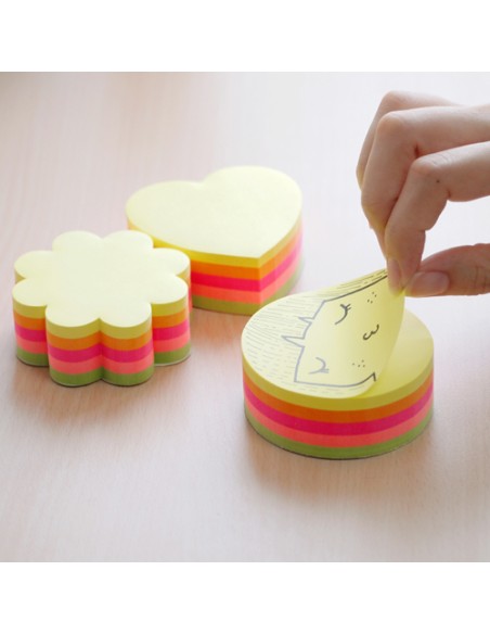 Sticky note Stick´N 21356 64x67mm heart 250sh, neoncolors