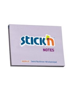 Märkmepaber StickN 21404 76x102mm 100L lilla