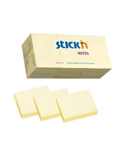 Märkmepaber StickN 21530 38x51mm 12x100L kollane 12tk/pk