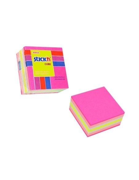 Märkmekuup StickN 21533 51x51mm 250L minikuup roosad toonid