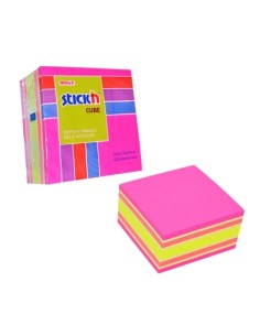 Märkmekuup StickN 21536 76x76mm neoon 400L roosad toonid