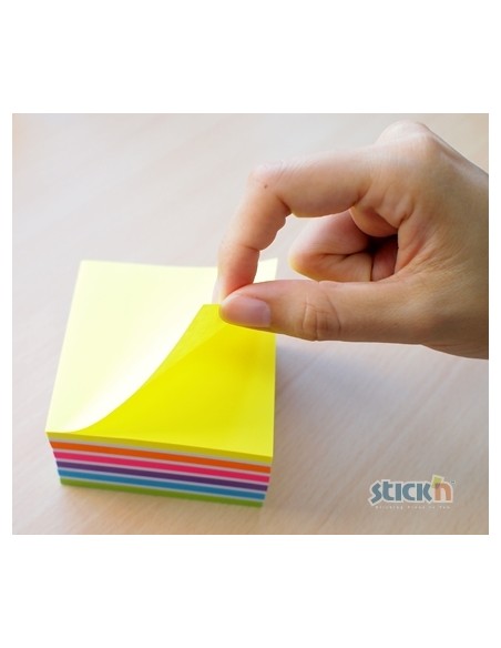 Märkmekuup StickN 21539 76x76mm neoon 400L kirkad toonid