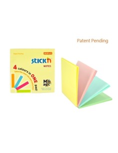 Märkmepaber StickN 21574 Magic pads 76x76mm 4x25L pastell assortii