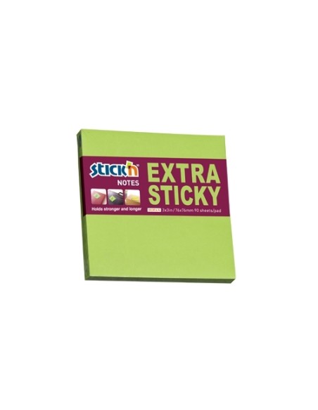 Extra sticky 3x3", Recycled pastel green, 90s/pad