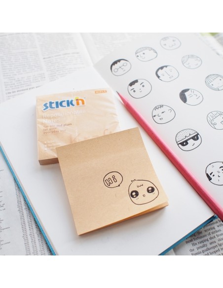 Märkmepaber StickN 21639 76x76mm 100L kraft