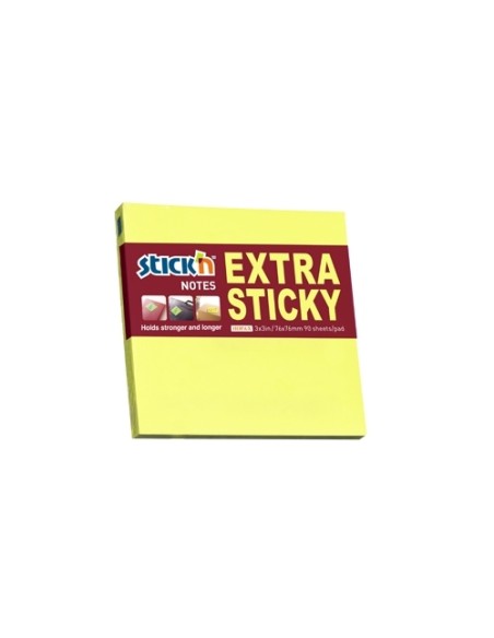 Extra sticky 3x3", Neon yellow, 90s/pad