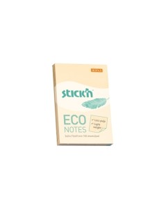Märkmepaber StickN 21741 Eco 76x51mm kollane