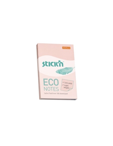Märkmepaber StickN 21742 Eco 76x51mm roosa