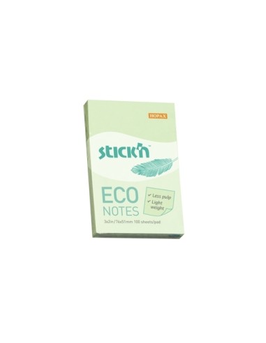 Märkmepaber StickN 21744 Eco 76x51mm roheline