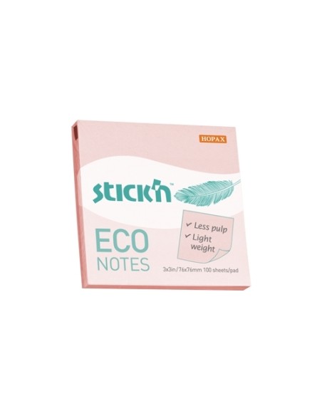 Märkmepaber StickN 21746 Eco 76x76mm roosa