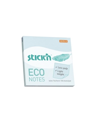 Eco note, 76x76mm, 100s/pad, pastel blue