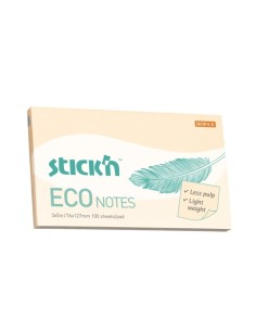 Märkmepaber StickN 21749 Eco 76x127mm kollane