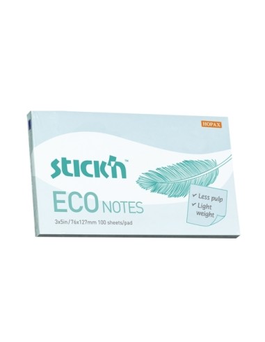 Eco note, 76x127mm, 100s/pad, pastel blue