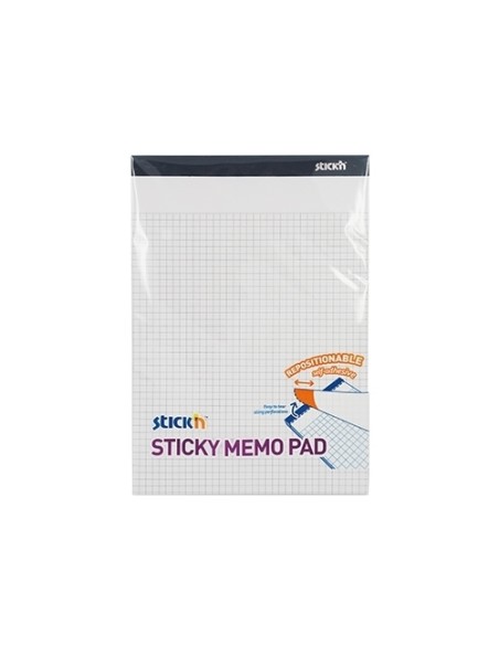 Memo Pad, 10x7´´, 50sheets,  white, Grid