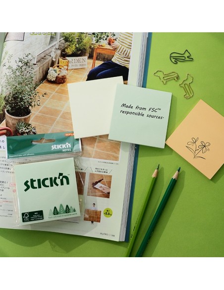 FSC note - 3"x3" ,50 sheetsx3pads,Y+O+G