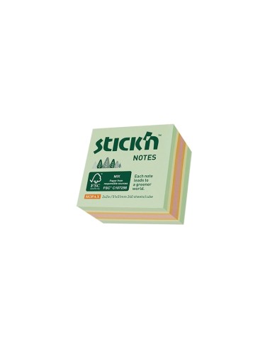 Märkmekuup StickN 21889 FSC 51x51mm 240L pastell assortii