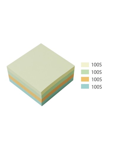 FSC Cube - 3"x3" ,400 sheets,Y+G+O+B