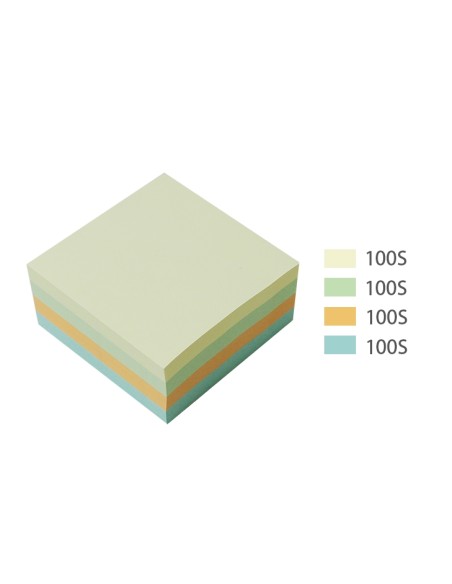 FSC Cube - 3"x3" ,400 sheets,Y+G+O+B