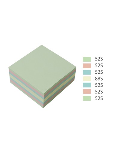 Märkmekuup StickN 21891 FSC 76x76mm 400L pastell assortii