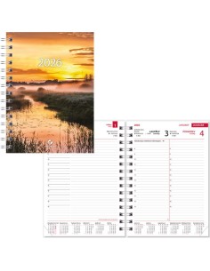 Raamatkalender Boss A5 PÄEV spiraalköites SISU 00045