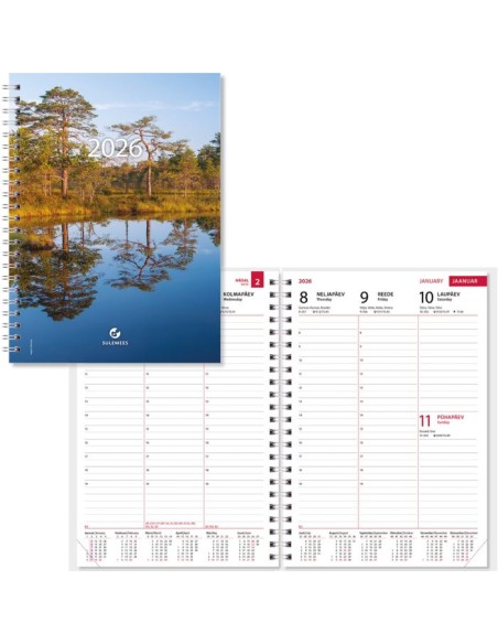 Diary WEEK A5 vertical, spiral Refill