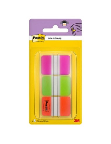 Index 3M Post-it Strong 686PGO pink.green.orange 22each/color